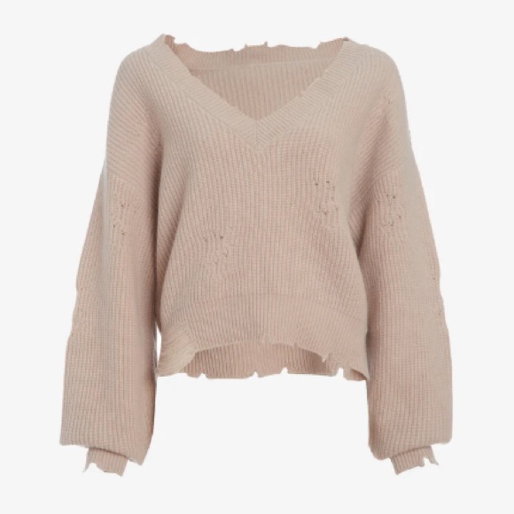 Ser.o.ya Seroya SYD Crop SWEATER XS Tan Wool
